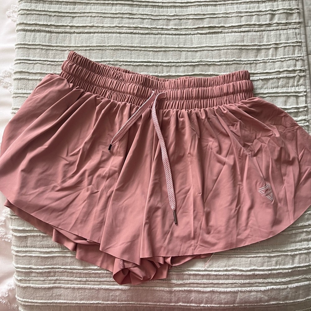 Women's Flowy Pink Athletic Shorts